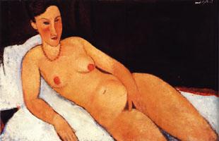 Amedeo Modigliani Nude with Coral Necklace Norge oil painting art